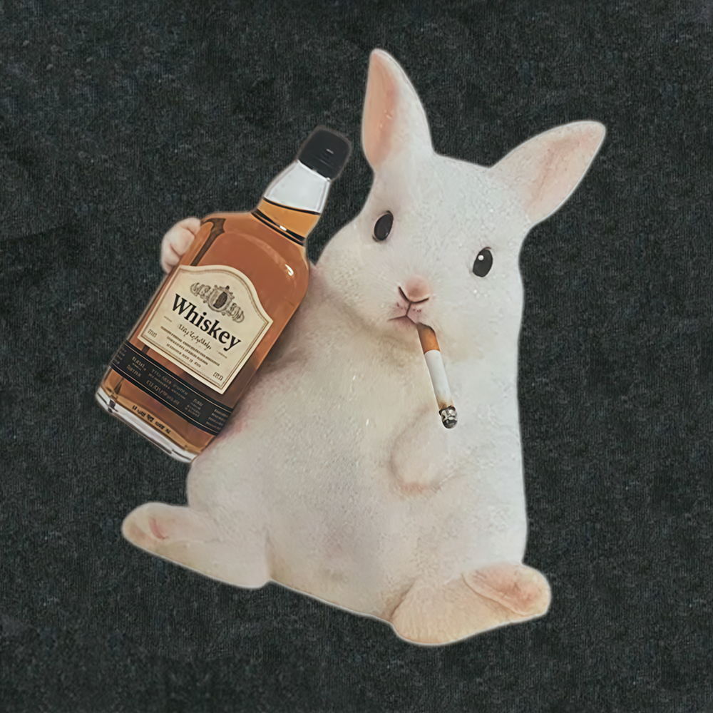 Smoking Rabbit Washed Sweatshirt