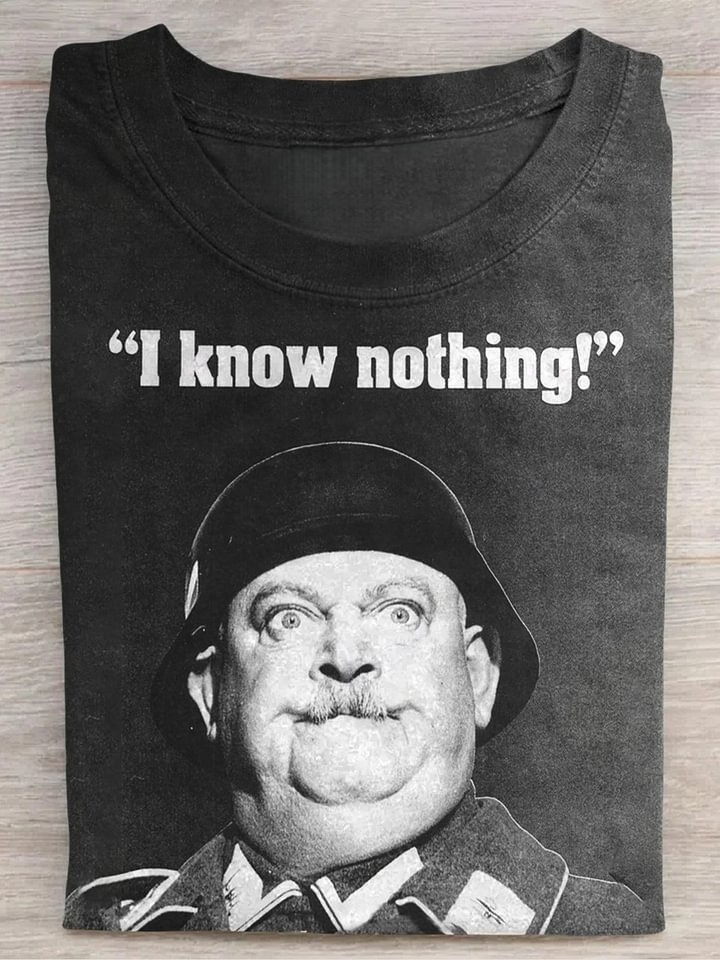 I Know Nothing Art Print Casaul Short Sleeve T-shirt