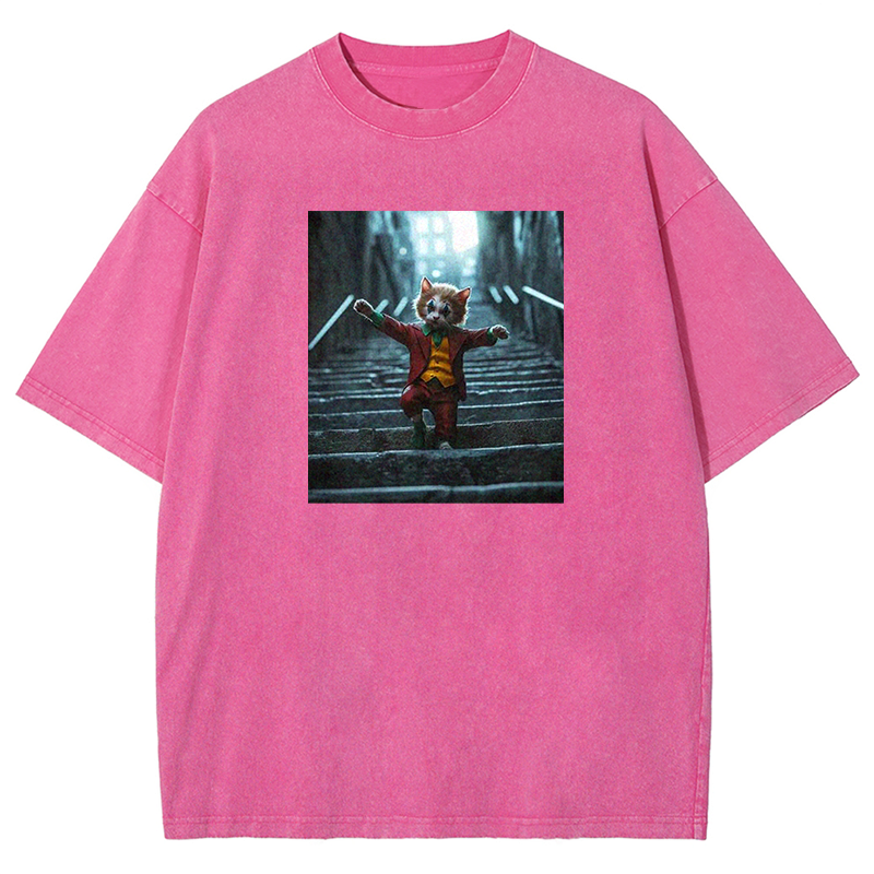 Jester Kitty Washed T-shirt