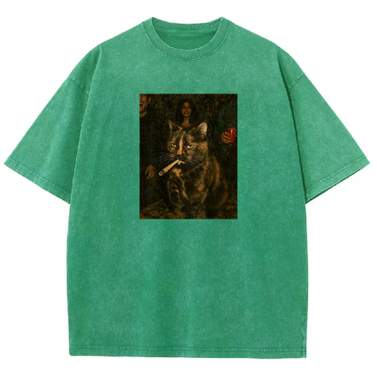 Underground Lounge Cat Washed T-shirt