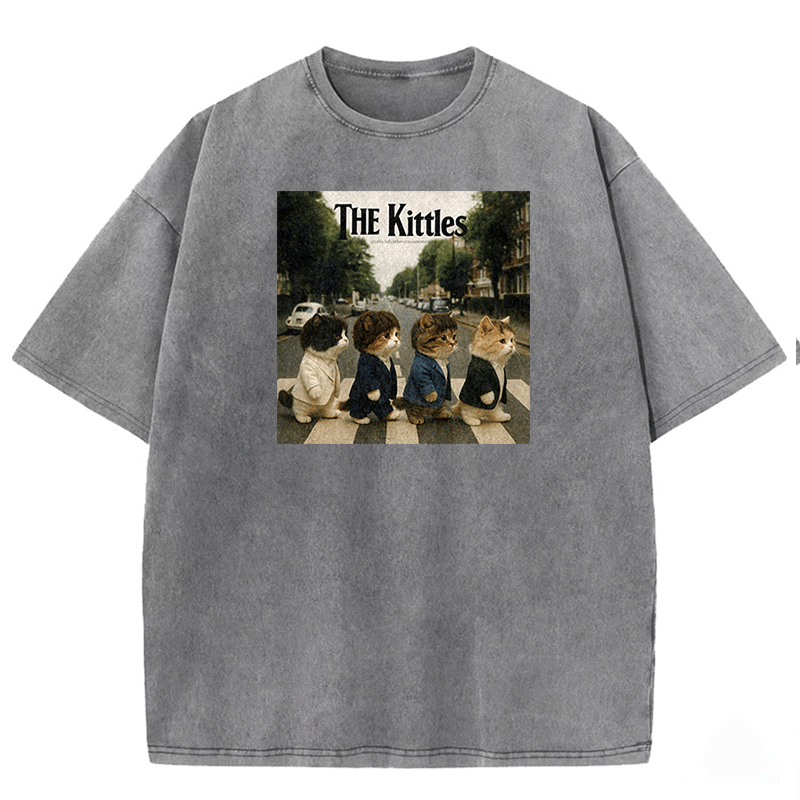 Meow Beatles Washed T-shirt