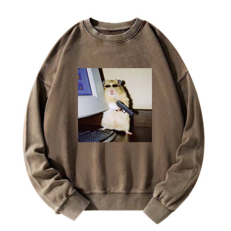 Wacky Hamster Washed Sweatshirt