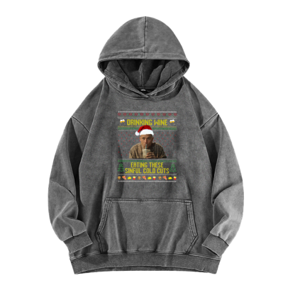 ERTING THESE SINFUL COLD CUTS Washed Hoodie
