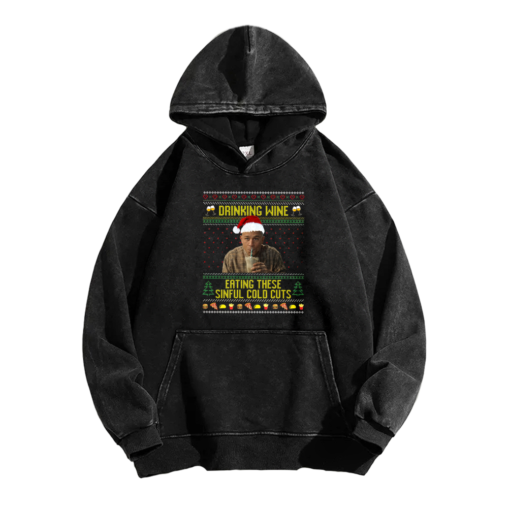 ERTING THESE SINFUL COLD CUTS Washed Hoodie