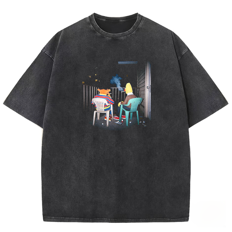 Midnight Smoke Retro Washed T-shirt