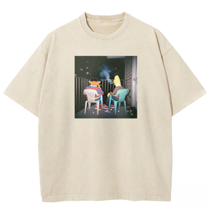 Midnight Smoke Retro Washed T-shirt