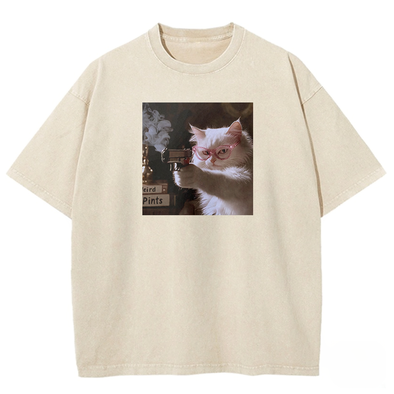 Dangerous Kitty Washed T-shirt