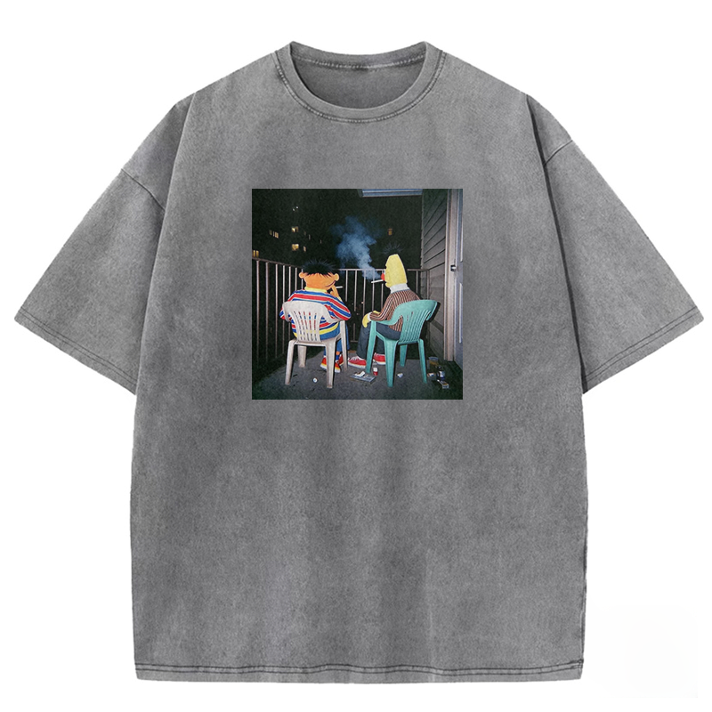 Midnight Smoke Retro Washed T-shirt