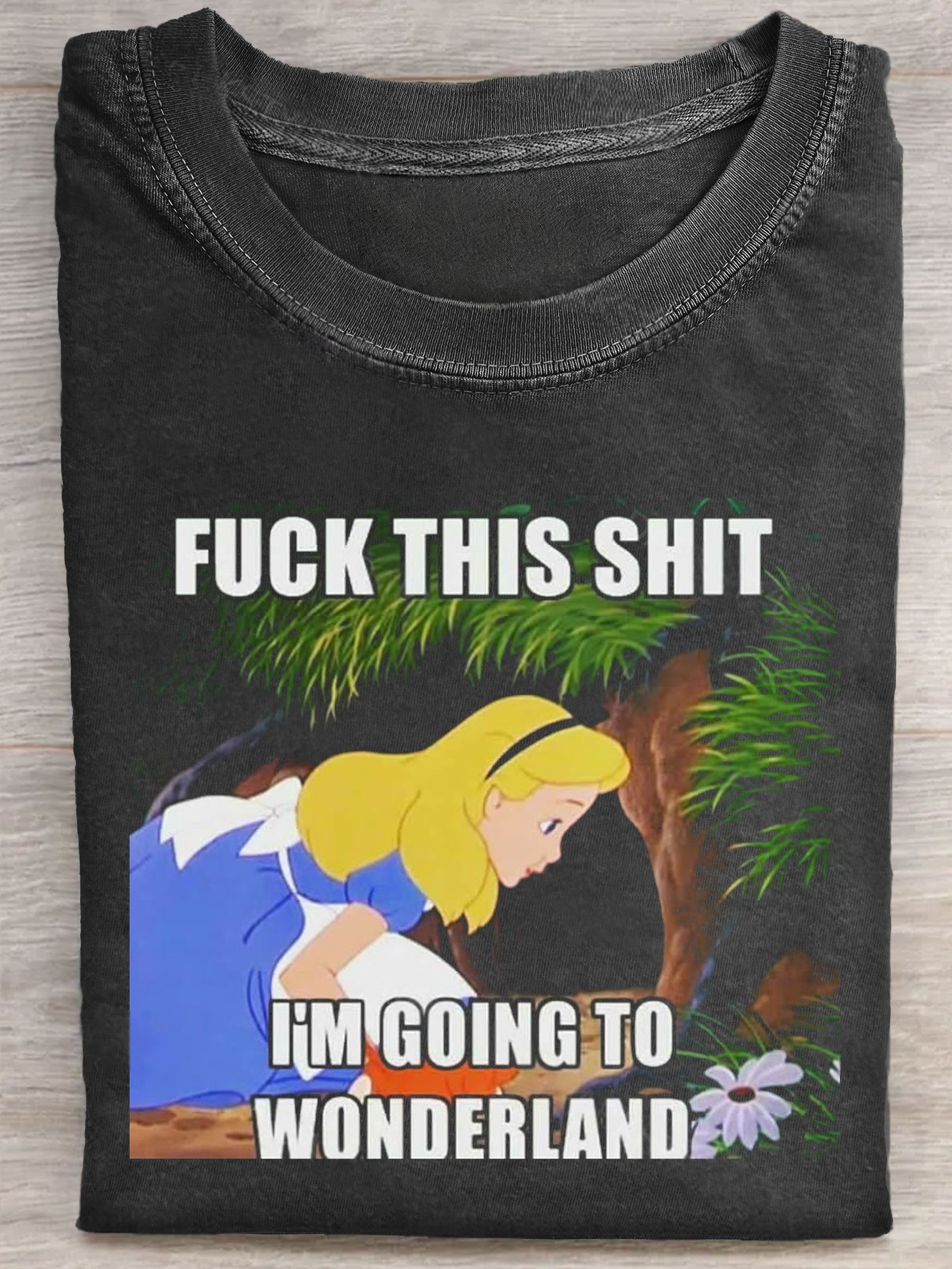 Fuck This Shit Funny Quote Art Print Casual Short Sleeve T-shirt