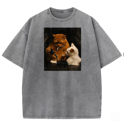 Tattoo Kitty Washed T-shirt