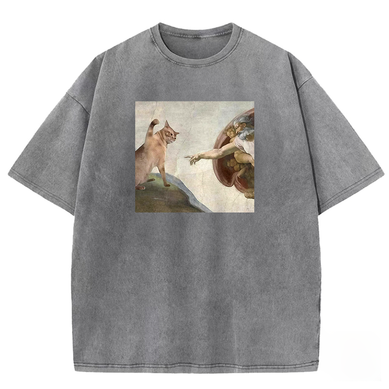 The Creation of Cat Washed T-shirt