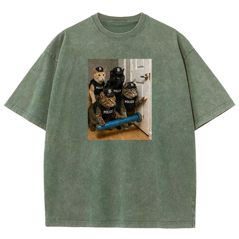 Feline Force Washed T-shirt