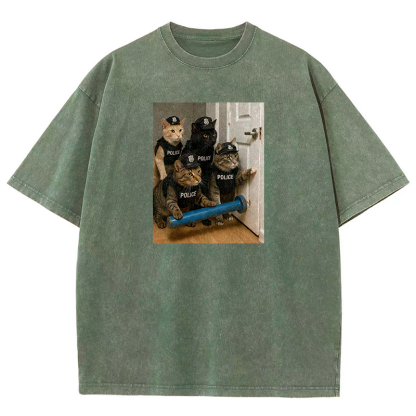 Feline Force Washed T-shirt