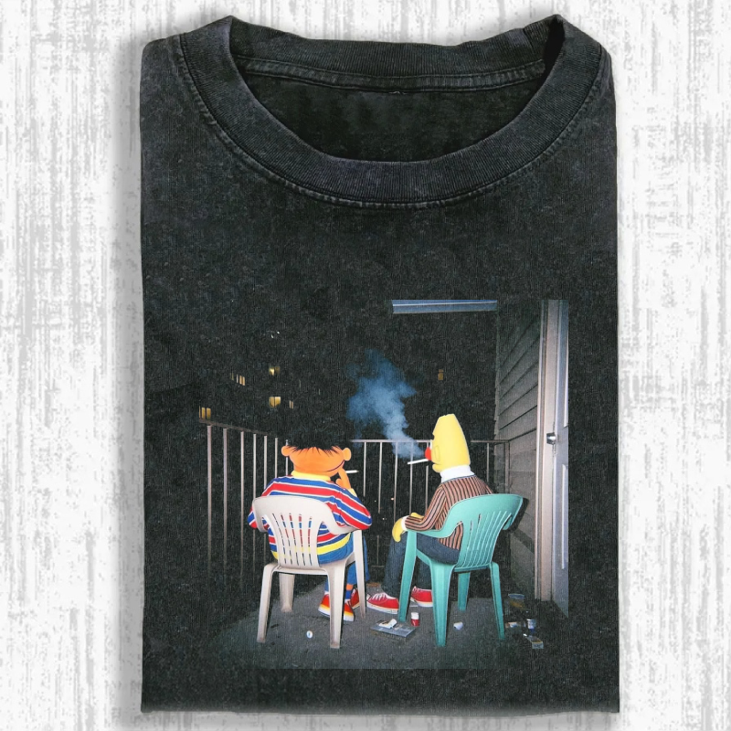 Midnight Smoke Retro Washed T-shirt