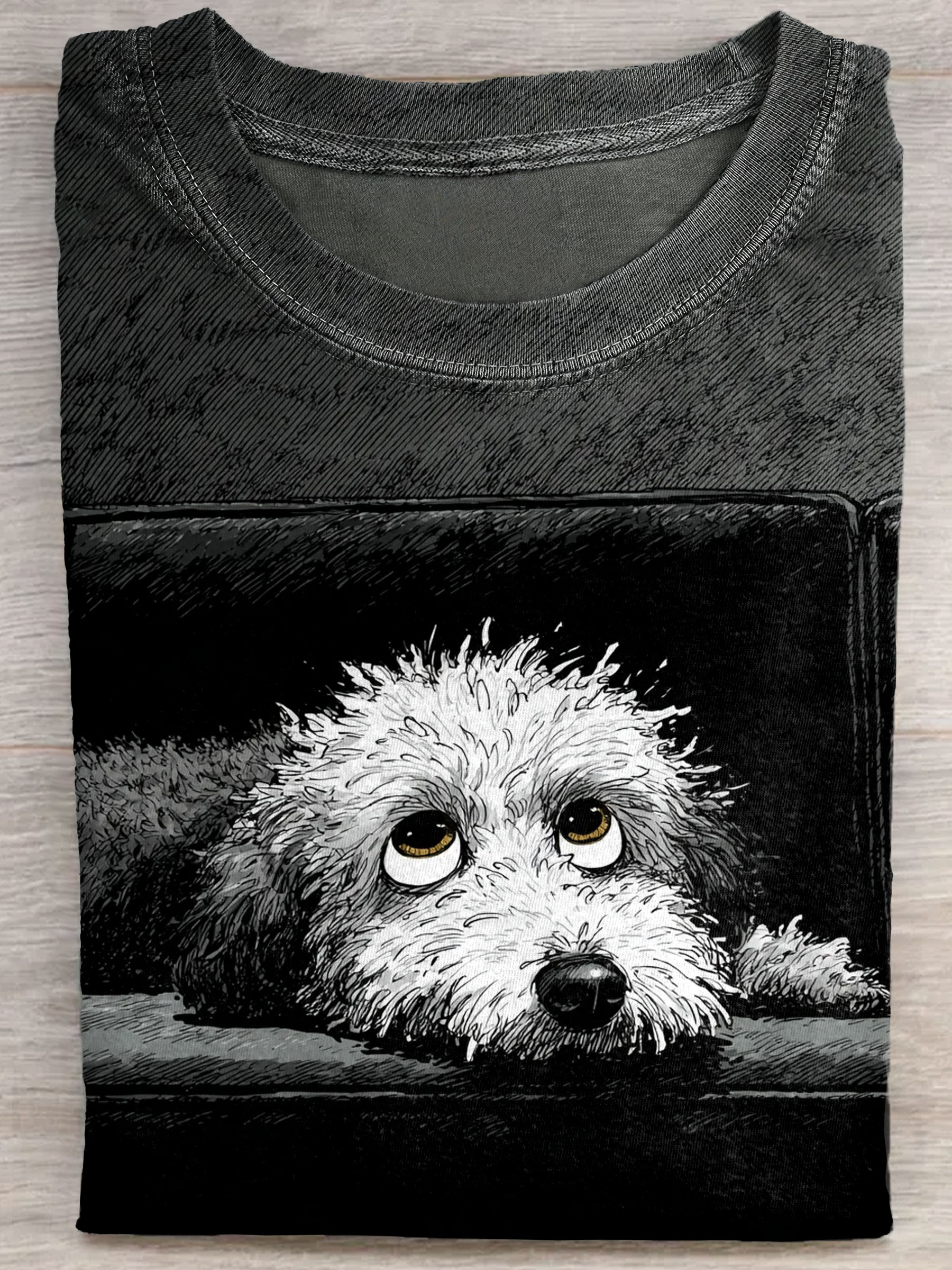 Cute Dog Art Casaul Short Sleeve T-shirt