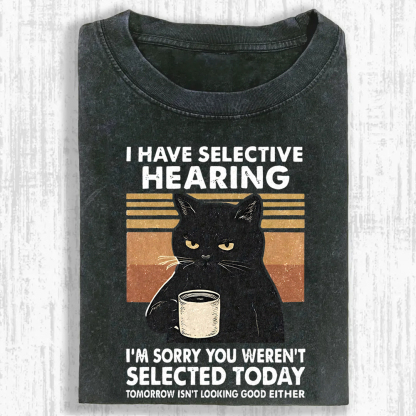 I Like Cats And Coffee Washed T-shirt