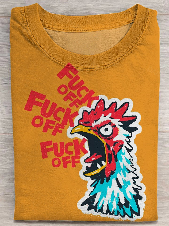 Chicken Funny Print Casual T-shirt