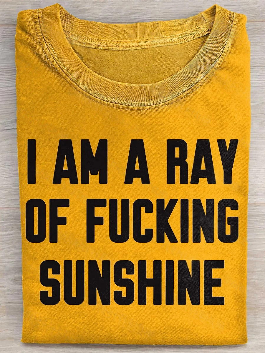 Funny Quote Art Print Casual Short Sleeve T-shirt