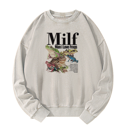 [Copy]Wake up Cute Children's Drawings Washed Sweatshirt