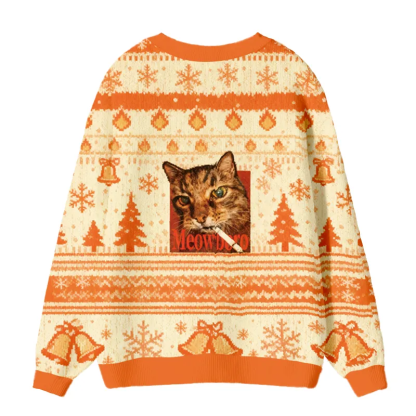 Gingerbread Monster Ugly Cardigan Sweater