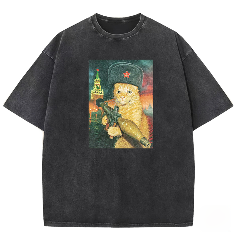 Revolutionary Whiskers Washed T-shirt