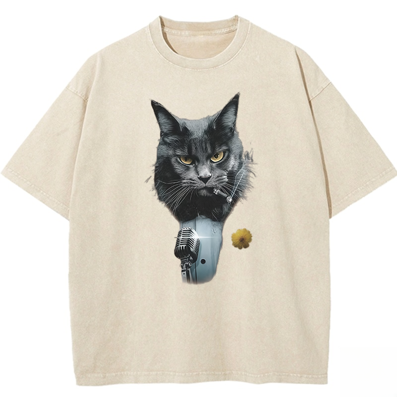 Wacky Cat Washed T-shirt