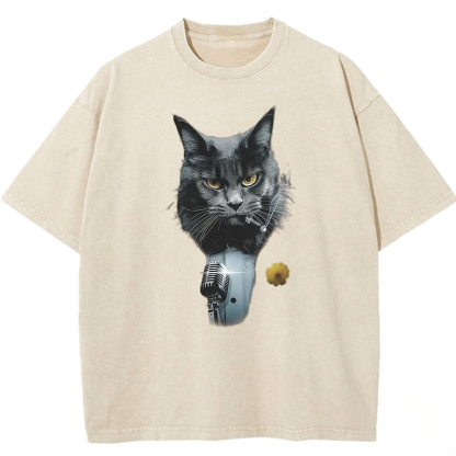 Wacky Cat Washed T-shirt