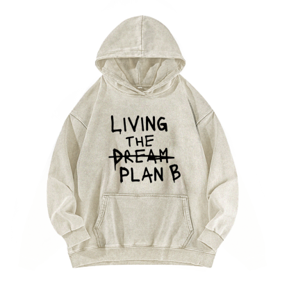LIVING THE DREAM / Plan B Washed Hoodie