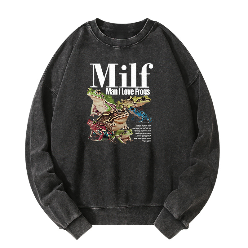 [Copy]Wake up Cute Children's Drawings Washed Sweatshirt