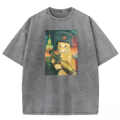 Revolutionary Whiskers Washed T-shirt