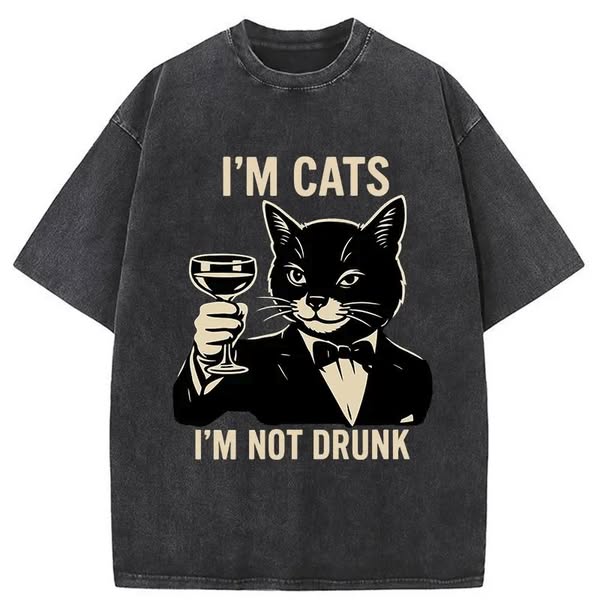I'm not drunk Washed T-shirt