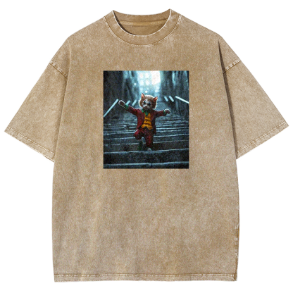 Jester Kitty Washed T-shirt