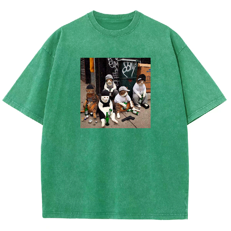 Street Gang Kitties Washed T-shirt