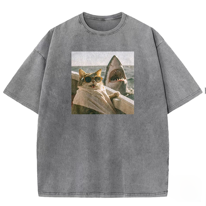 Shark Bait Survivor Washed T-shirt