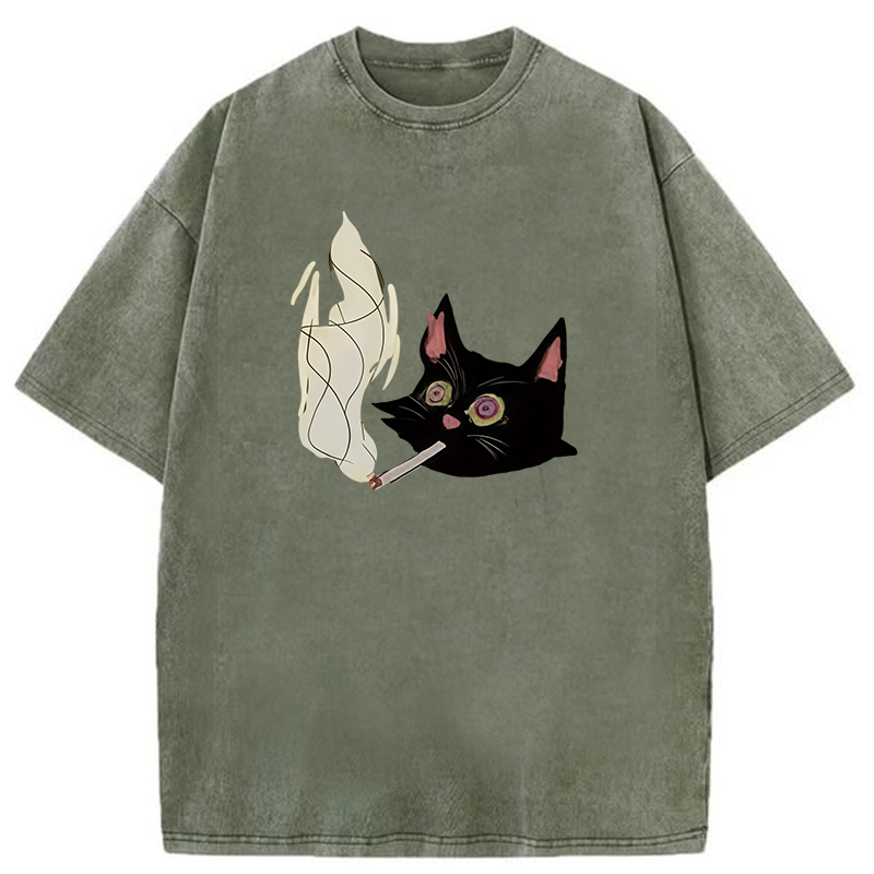 Wacky Cat Washed T-shirt