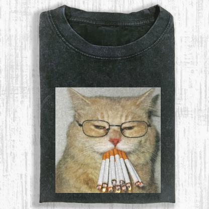 Cigarette Whiskers Washed T-shirt