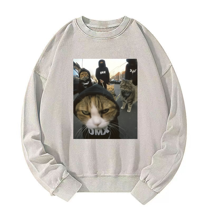 Wacky Cats Washed Sweatshirt