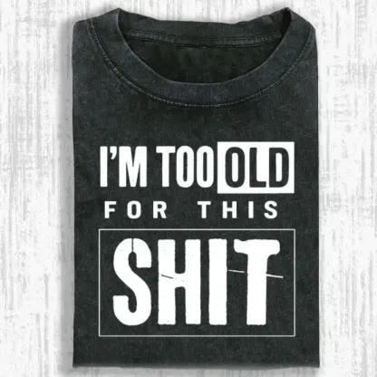 Im Sore Washed T-shirt in soft cotton, featuring a relaxed fit and vintage-style faded look, perfect for casual wear.