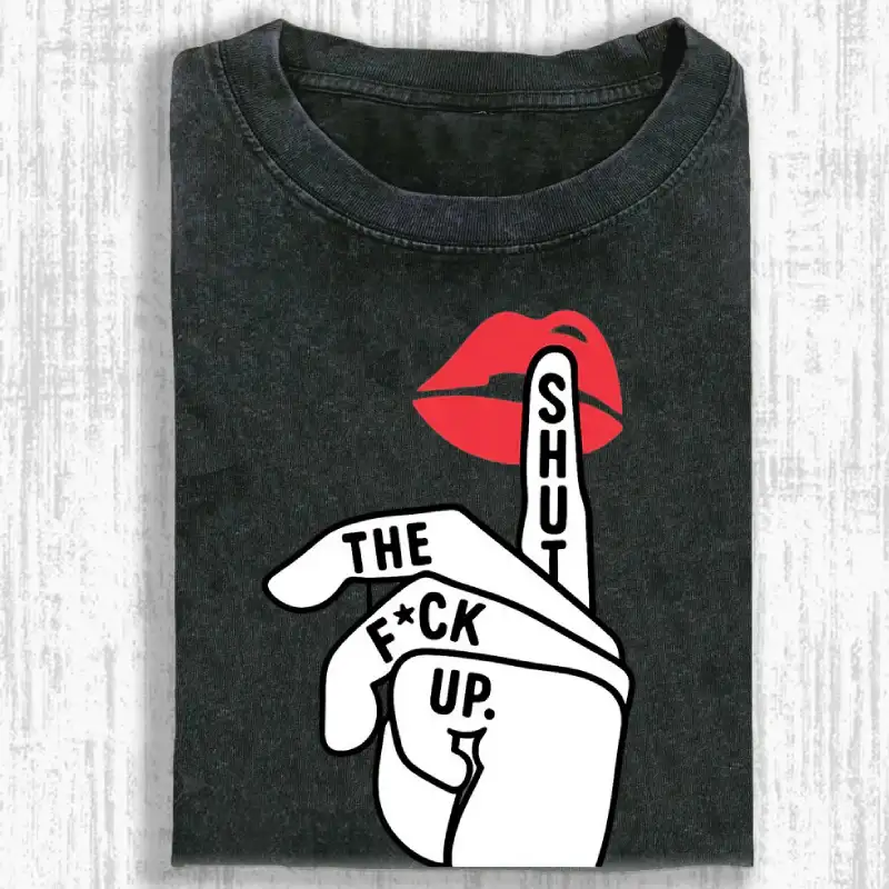 Casual Shush Washed T-shirt in soft cotton fabric, featuring a relaxed fit and faded vintage style for everyday wear.