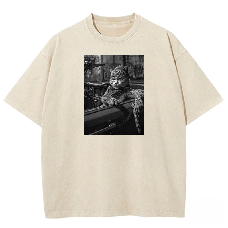 Tattooed Tabby Washed T-shirt