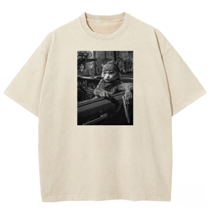 Tattooed Tabby Washed T-shirt