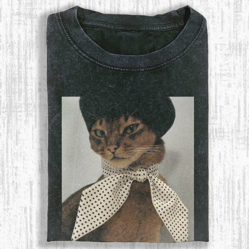 Wacky Cat Washed T-shirt