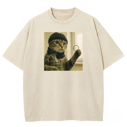 Feline Force Washed T-shirt