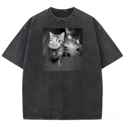 Surveillance Kitty Washed T-shirt