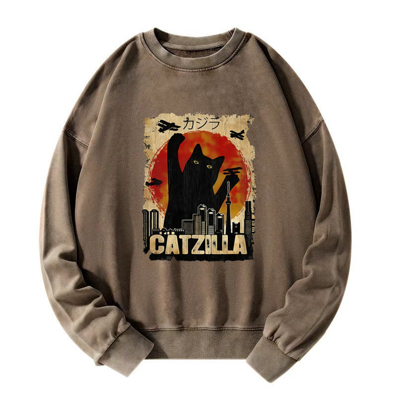 Catzilla Washed Sweatshirt