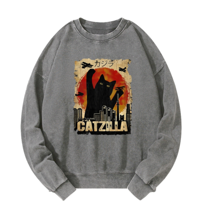 Catzilla Washed Sweatshirt