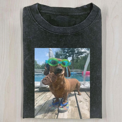 Wacky Dog Washed T-shirt