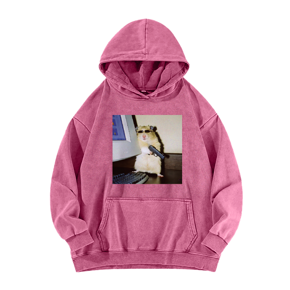 Wacky Hamster Washed Hoodie