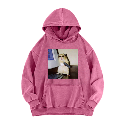 Wacky Hamster Washed Hoodie