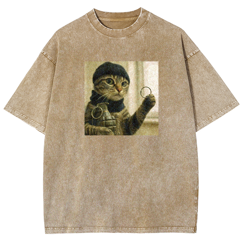 Feline Force Washed T-shirt